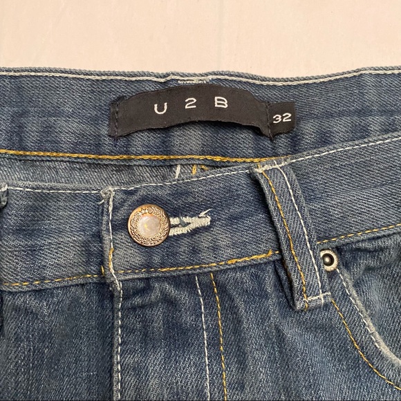 U2B Urban Basic size 32 - cut off cutoff Jeans shorts - jorts - Picture 3 of 7
